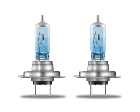 To H7 Cool Blue Intense forlygter med 55W 12V og PX26D fatning, giver ekstra hvidt lys op til 5.000 K.