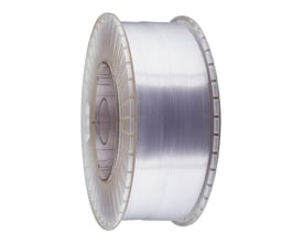 Prima EasyPrint PETG-filament på spole med transparent filament, 1,75 mm i diameter og vægtangivelse på 1 kg.