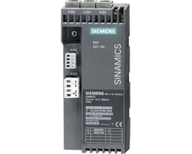 Siemens SINAMICS styreenhed adapter CUA31 med mærkater, stik X200, X201, X202, X210 og X224 synlige på grå plast.