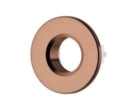 Damixa overløbsring i børstet kobber (PVD) til håndvaskens Ø22-Ø24 mm overløbshul, vist isoleret.
