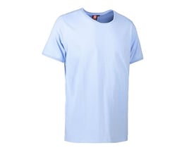 ID Identity Pro wear care t-shirt til herrer i lyseblå med rund hals og korte ærmer, præsenteret på hvid baggrund.