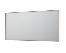 Sanibell INK SP32 LED spejl, 160x80 cm, med indirekte lys fra alle sider og en tynd mørk ramme.