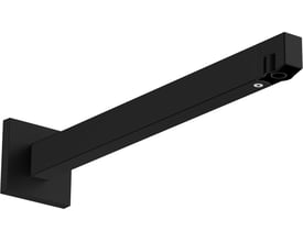 Hansgrohe bruserbøjning E i mat sort, 390mm lang med G 1/2" tilslutning for frembygget montering.