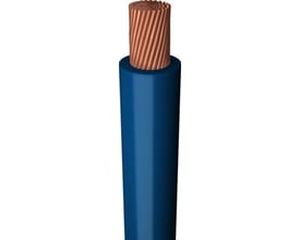 Halogenfri monteringsledning H05Z-K 1x1,0 mm² i mørkeblå med fintrådet kobberleder, 300/500 V.