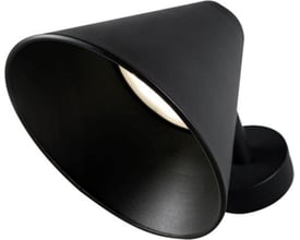 Hide-a-lite Peak vægarmatur i antracit med buet, udadrettet skærm og synlig lysflade.