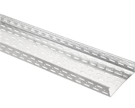 Lauritz Knudsen Kabelbakke KB184, 500x60 mm, perforeret i Zinc+ med langsgående perforeringer og afrundede kanter.