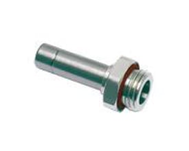 Legris koblingsnippel fra Parker med Ø10 mm slangediameter og 3/8" gevind, lavet af forniklet messing.