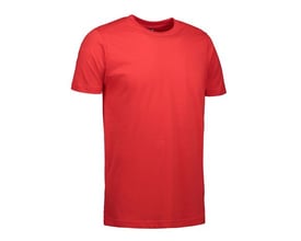 ID Identity Yes T-shirt i str. XL, fremstillet af bomuld i en klar rød farve, med rund halsudskæring.