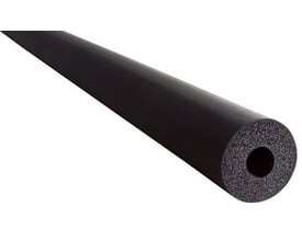 Armacell HT/Armaflex® sort rørisolering med 18mm indvendig diameter og 19mm isolering, vist som et langt, sort rør.