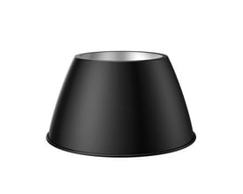 Sort Caddy G2-reflektor til 200 W belysning, vist skråt forfra med bred åbning og konisk form.