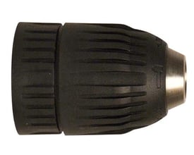 Makita selvspændende borepatron til 1,5-13 mm bor med 1/2"-20 UNF gevind i sort gummi og metal.