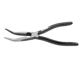 Ironside spidstang på 200 mm med vinklede kæber og sorte, dyppede greb, set fra siden.