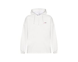 Lyngsøe PU regnanorak LR70 i hvid, str. XS, med fast hætte og snøre i hvid, samt et lille logo på brystet.