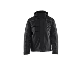 Blåkläder vinterjakke 48811987 i sort, størrelse M, med vind- og vandtæt polyester med refleksdetaljer og flere lommer.