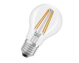 Transparent LED standard pære med synligt filament, E27 sokkel og 806 lm lysstyrke, passer til 60W.