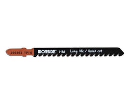 Ironside T141HM stiksavklinge på 100 mm med sort, tandet klinge, orange fæste og synlig mærkning.