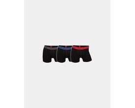 Tre sorte underbukser tights i størrelse XL med forskellige farver elastikbånd: gråt, rødt og blåt.