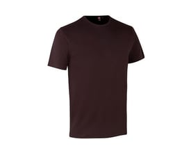 ID Identity kortærmet T-shirt i mørk bordeaux, størrelse 3XL, vist på hvid baggrund. T-shirten er i interlock antipilling kvalitet.