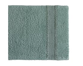 HeFe MISS bademåtte i blød grøn tekstur, med dekorative bånd på siderne.