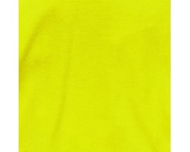 Tæt på materialet på en gul Kansas Fristads Hi-Vis softshell jakke, der viser teksturen og farven.
