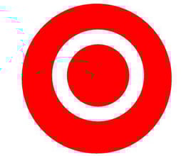 Eaton M22-XD-R-X0 flad rød knap plade med STOP tekst og hvid cirkulær markering på hvid baggrund.