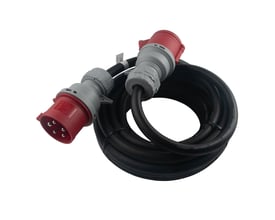 10 meter VAERK CEE 5P forlængerkabel med 32A fasevender og IP44 klassificering, med 5G6 H07RN-F kabel.