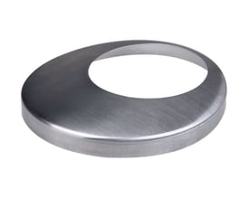 Plastmo brøndkrave i zink med dimensionerne 90 x 130 mm, vist på hvid baggrund.