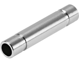 Festo indstiksben NPQH-D-S10-E-P10, et lille cylindrisk metalstykke med to udvidede ender på hvid baggrund.