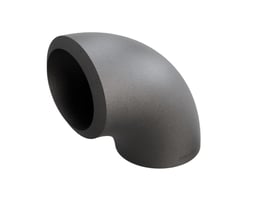 Indura 90 graders bøjning i P235GH-TC1 stål med 3D radius, dimensioner 42,4x4,5mm og EN10253-2 godkendelse.