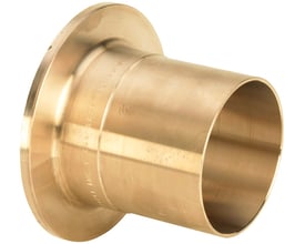 Viega Seapress kraven 108 mm i bronze-farvet CuNi10Fe1,6Mn-legering, designet til havvandsapplikationer.