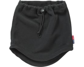 Sort Kansas fleece halsedisse 9119 lavet af 100% polyester med justerbar elastiksnor og snorestop foroven.