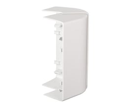 Schneider Electric OptiLine 45 udvendigt hjørne i polar hvid PC/ABS materiale, 165x55 mm, set fra siden.