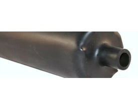 Sort, dobbeltvægget krympeslange af polyolefin med flammehæmmer og lim indvendigt, 1,2 meter lang.