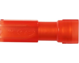 Elpress Helisol Spademuffe A1507FLSF i rød polycarbonat, til 0,5-1,5mm² Cu-leder og 6,3x0,8mm spadestik.