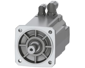 Siemens SIMOTICS S-1FK2 CT servomotor med 12 Nm moment og 2,85 kW effekt, vist med aksel og stik.
