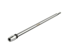 Ironside-forlænger til spadebor på 300 mm med 1/4″ sekskant, vist skråt med låsehoved og sekskantet ende.