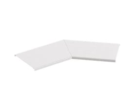 Mita låg til hjørne med 45° vinkel i hvidt PC1-materiale og 150 mm diameter.