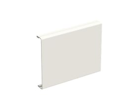 Front WGX-S F80 fra Lauritz Knudsen i hvid RAL9010/60, 2x100mm, vist fra en let vinkel.