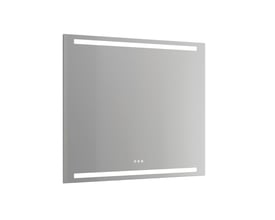 Dansani Level spejl 70 x 100 cm med aflange lysfelter top og bund for godt arbejdslys.