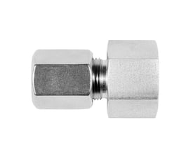 Syrefast T-rør i rustfrit stål med udvendigt gevind, 8 mm x 1/4'', tåler 200 bar.