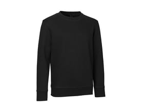 ID Identity børne sweatshirt i sort med O-hals og ribkant ved ærmer og bund.