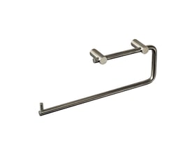 Cool Line køkkenrulleholder i matbørstet rustfrit stål, 235mm bredde, med diskret L-formet holder til papiret.