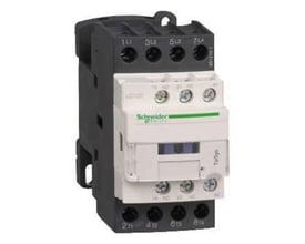 Schneider Electric TeSys D kontaktor LC1DT40P7, 40A, 230VAC, 4P, set fra siden med fokus på modulær opbygning og terminaler.