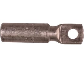 Elpress aluminium kabelsko AK150-12 til 150/185mm² ledere med M12 laske, vist med hvid baggrund.