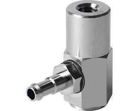 Festo ESH-HB-3-PK holder til vakuumsuger i metal med sidelufttilslutning til vertikal montering.