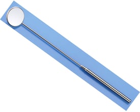 Helmuth A. Jensen inspektionsspejl til rør med 18mm diameter og et rhodiumbelagt spejl på en lang metalstang.