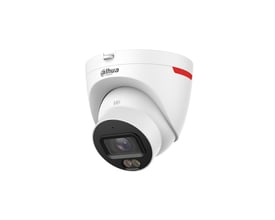 Dahua 8 MP WizColor eyeball-overvågningskamera med fast 2,8 mm objektiv og indbygget IR, set skråt forfra.