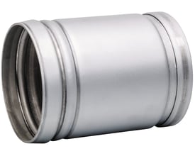 Victaulic E494G rilleadapternippel i syrefast 316L, 114,3 mm, set skråt med rillede ender.