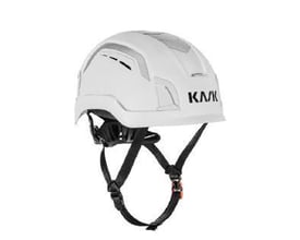Hvid Kask Zenith X Max Air Hi-Viz sikkerhedshjelm med ventilationsåbninger og justerbar hagerem.