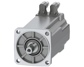 Siemens Simotics S-1FK2 HD servomotor med 5 Nm moment og M17 DRIVE-CLiQ stik, vist isoleret.